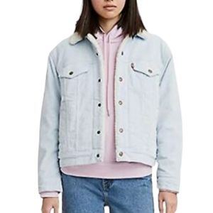 Levi's Women's Ex-Boyfriend Sherpa Courduroy‎ Trucker Jacket Size XSMALL